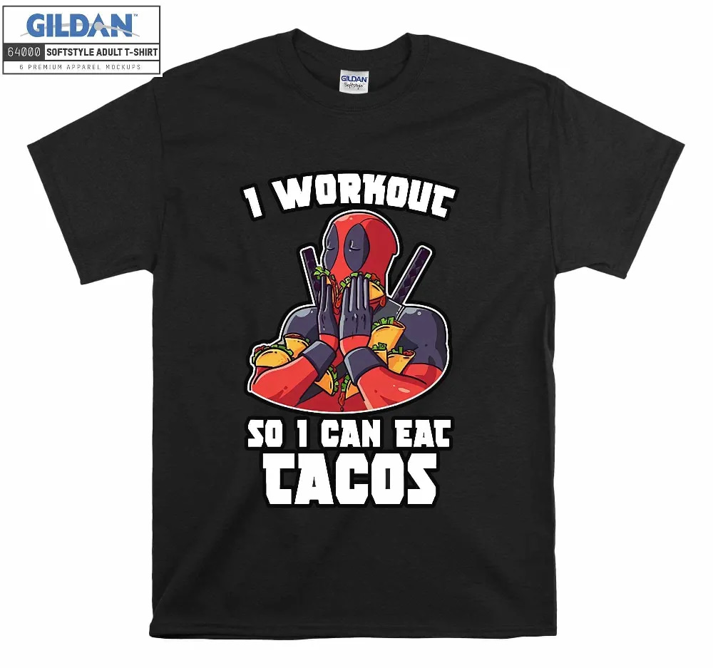 Inktee Store - Deadpool Wade Wilson Love Tacos T-Shirt Image