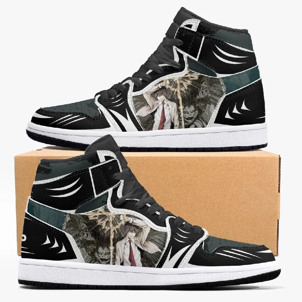 Inktee Store - Death Note Light Yagami Custom Air Jordans Shoes Image