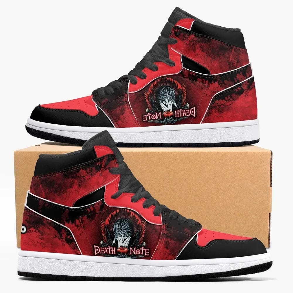Inktee Store - Death Note Rouge Custom Air Jordans Shoes Image