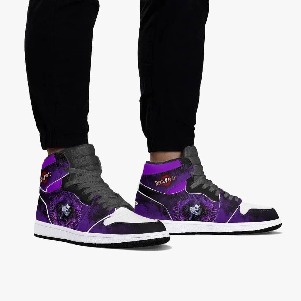 Inktee Store - Death Note Ryuk Violet Custom Air Jordans Shoes Image