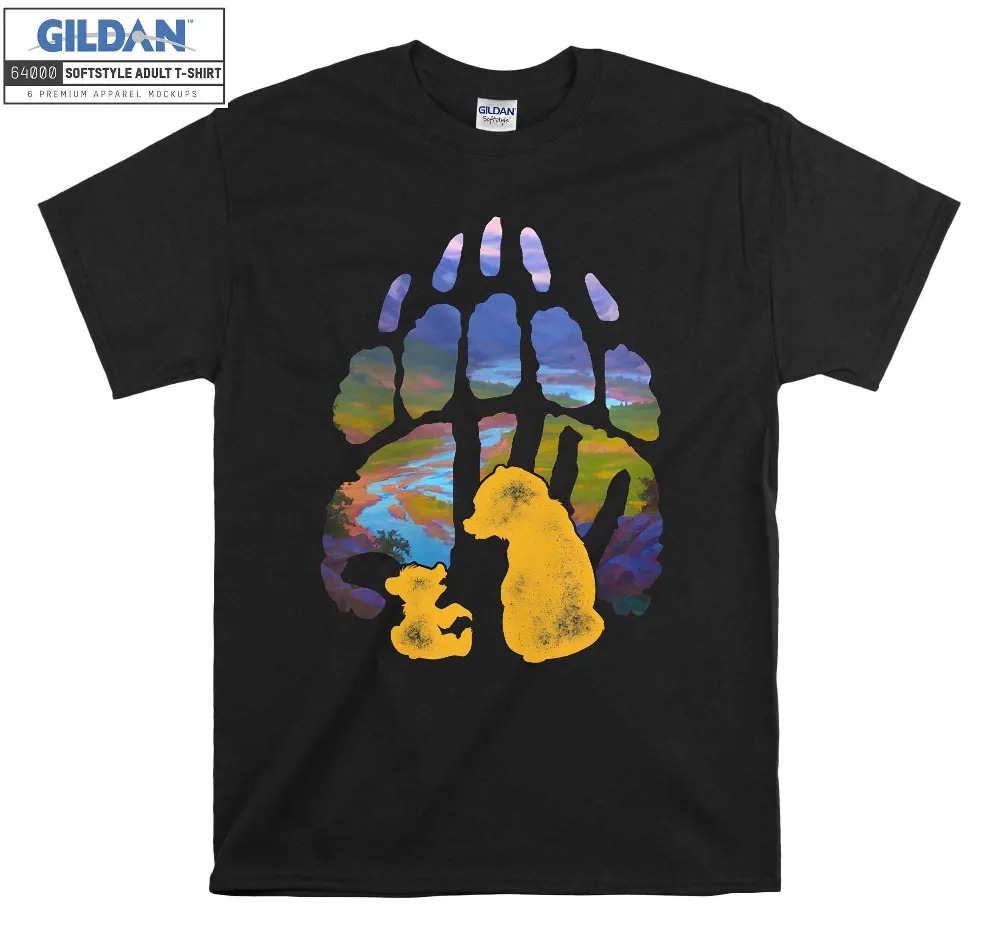 Inktee Store - Disney Brother Bear Kenai Koda Paw Silhouette T-Shirt Image