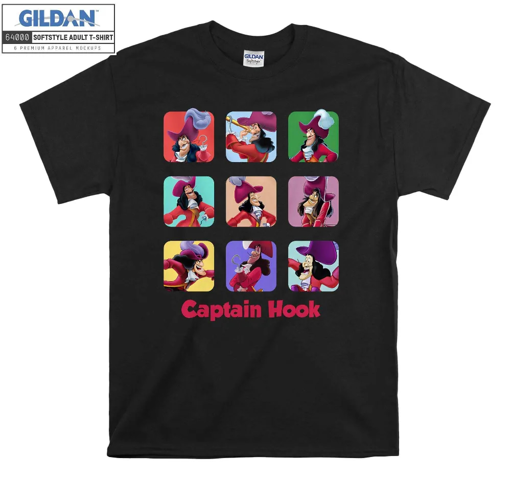 Inktee Store - Disney Captain Hook Peter Pan Characters T-Shirt Image