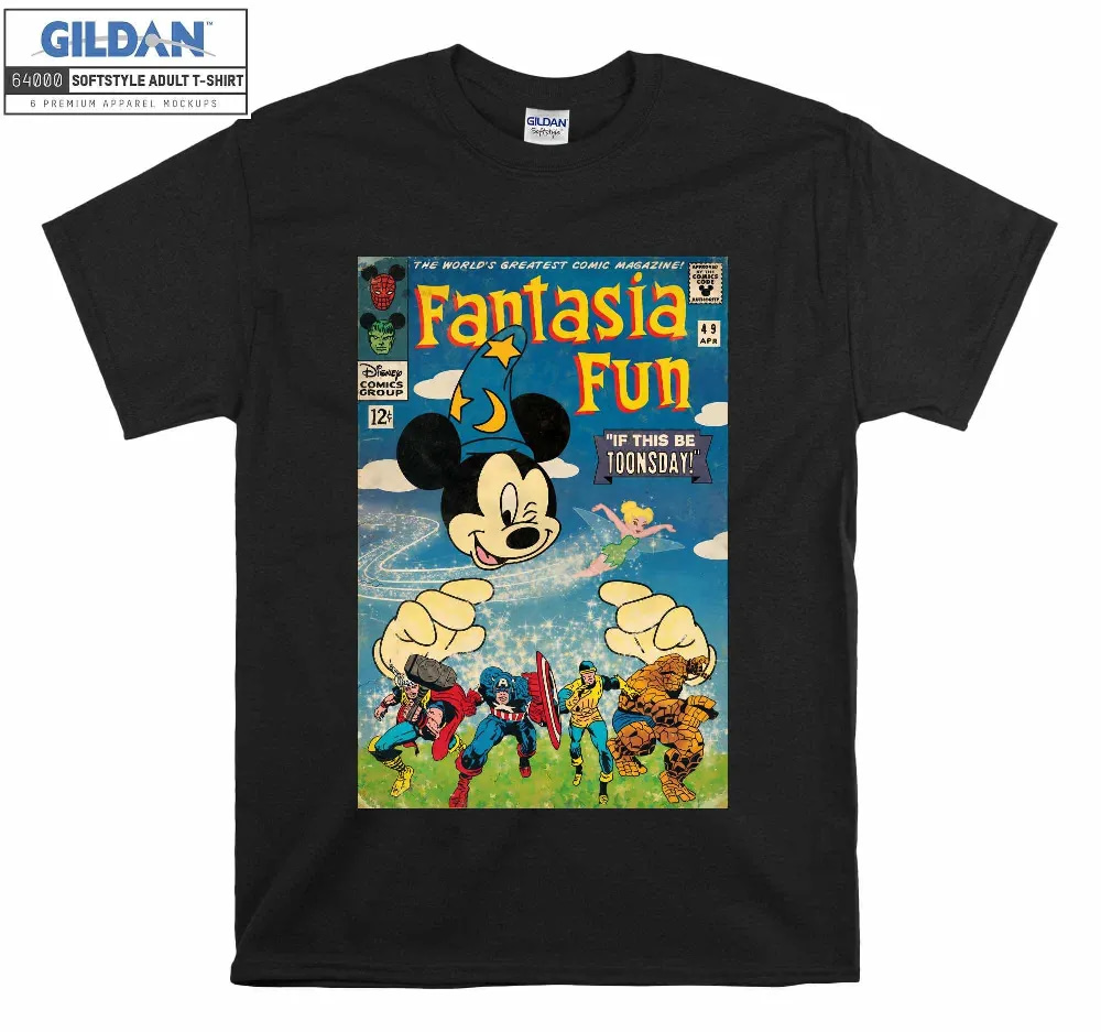 Inktee Store - Disney Fantasia Fun Marvel Characters Figure T-Shirt Image
