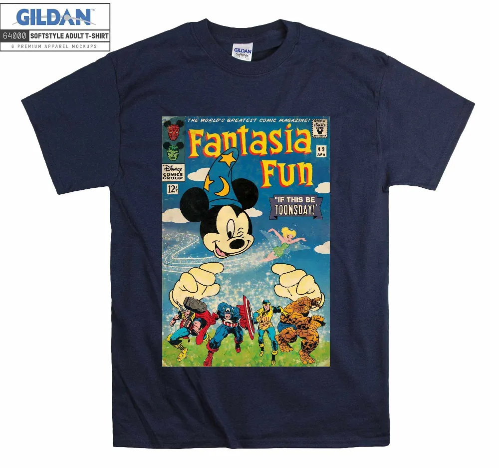 Inktee Store - Disney Fantasia Fun Marvel Characters Figure T-Shirt Image