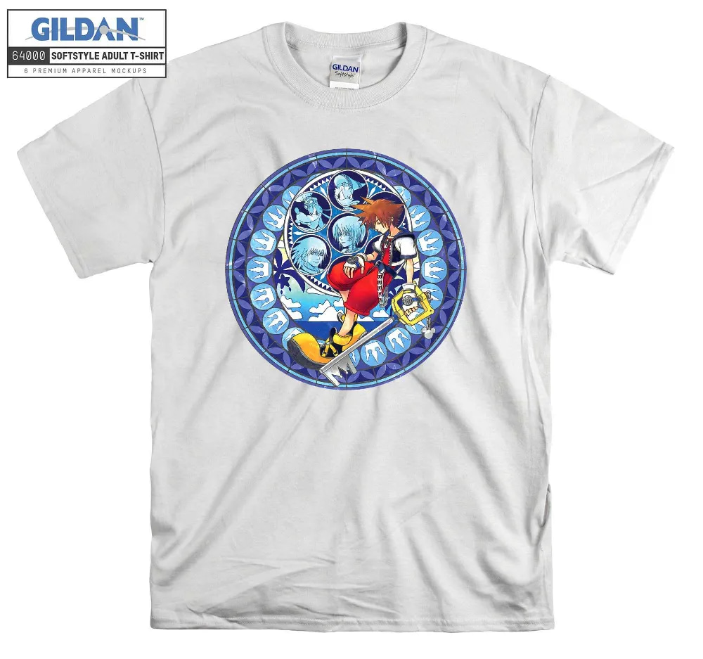 Inktee Store - Disney Kingdom Hearts Sora Stained Glass T-Shirt Image