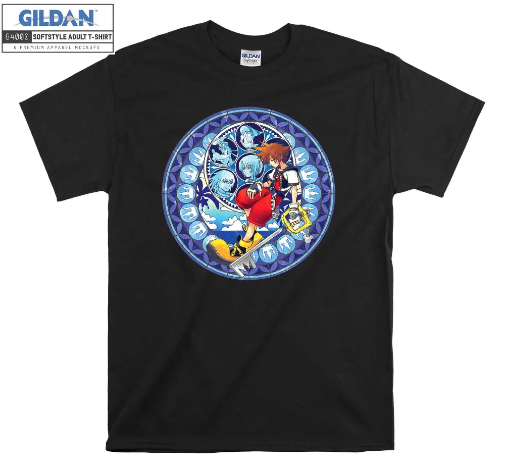 Inktee Store - Disney Kingdom Hearts Sora Stained Glass T-Shirt Image