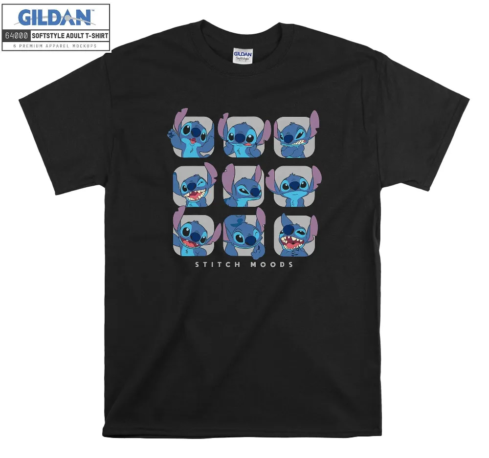 Inktee Store - Disney Lilo And Stitch Moods T-Shirt Image