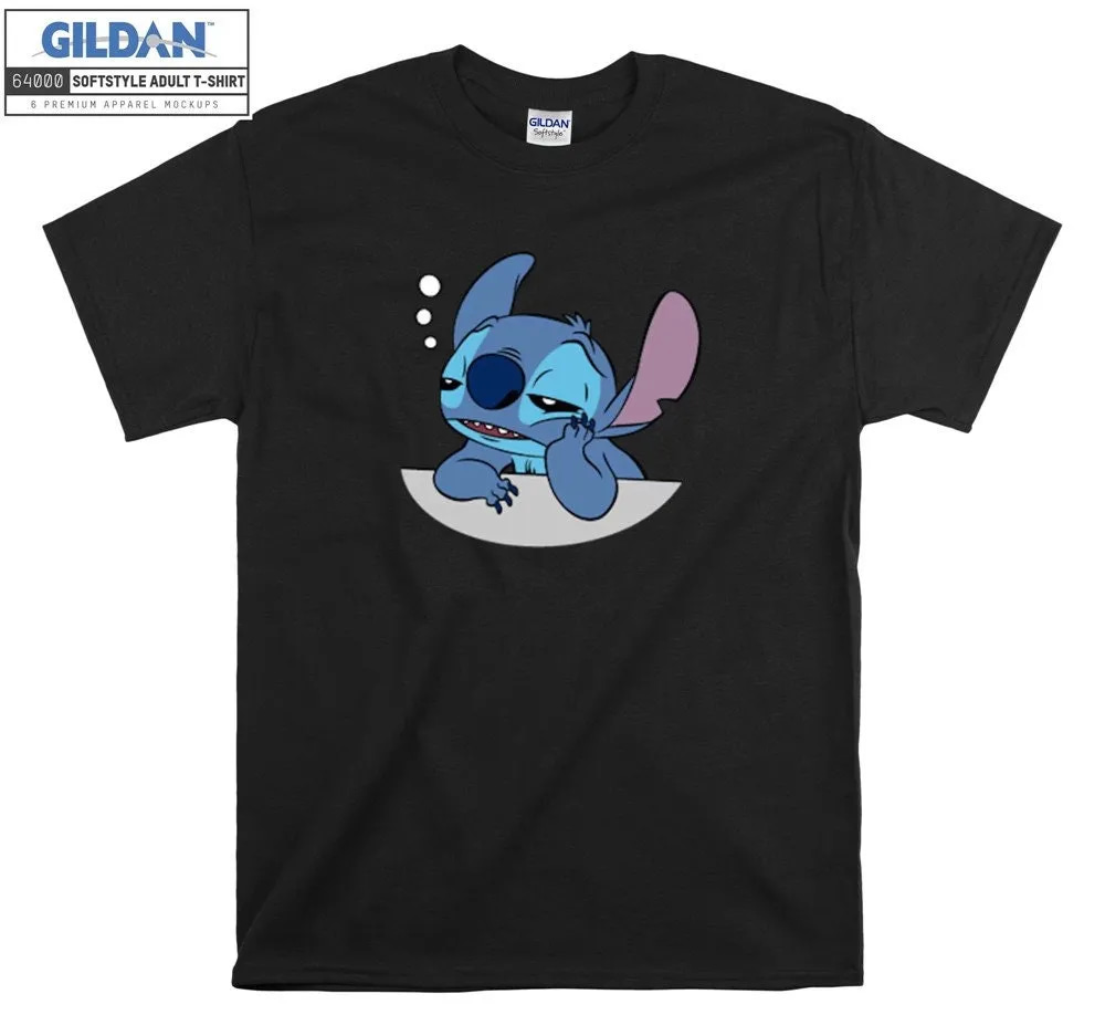 Inktee Store - Disney Lilo And Stitch Thinking T-Shirt Image