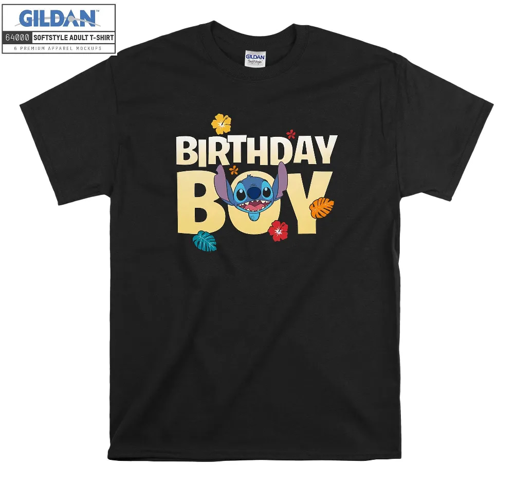 Inktee Store - Disney Lilo &Amp; Stitch Birthday Boy T-Shirt Image