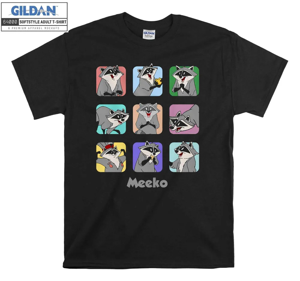 Inktee Store - Disney Meeko Moods Pocahontas Characters T-Shirt Image