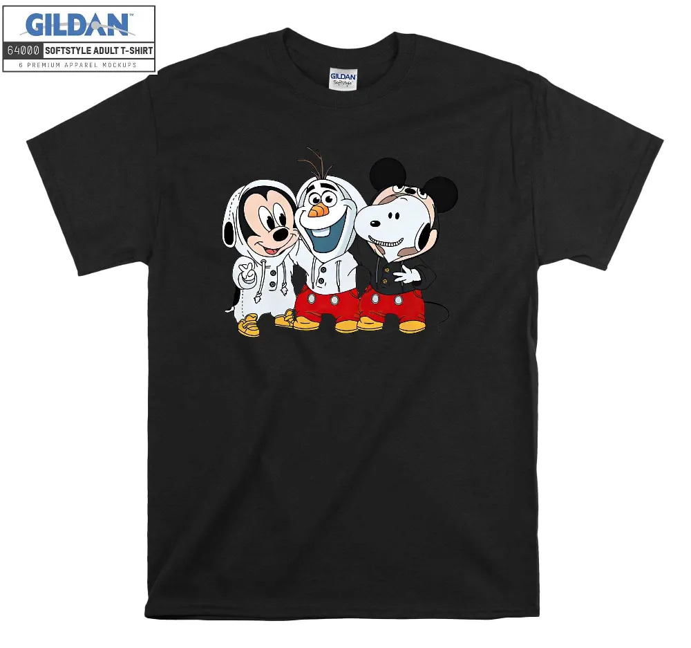 Inktee Store - Disney Mickey Mouse Frozen Olaf Best Friends T-Shirt Image