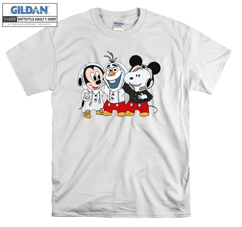 Inktee Store - Disney Mickey Mouse Frozen Olaf Best Friends T-Shirt Image