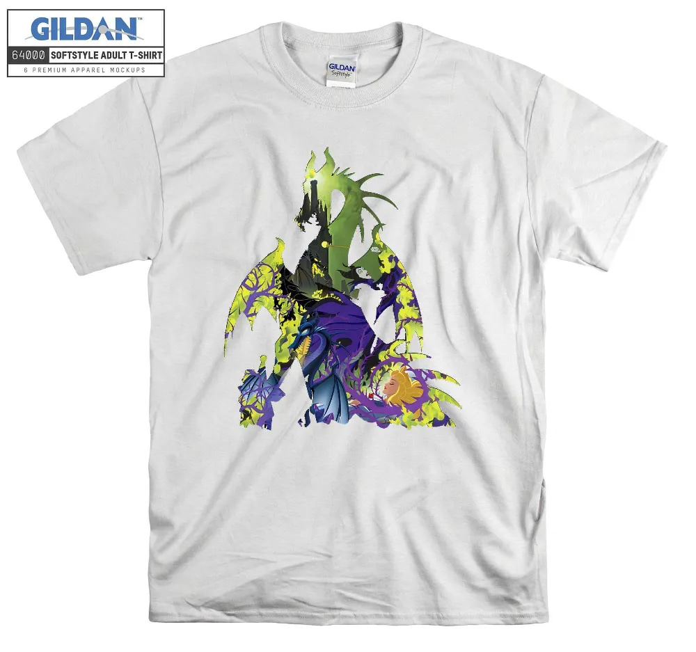 Inktee Store - Disney Sleeping Beauty Maleficent Dragon T-Shirt Image