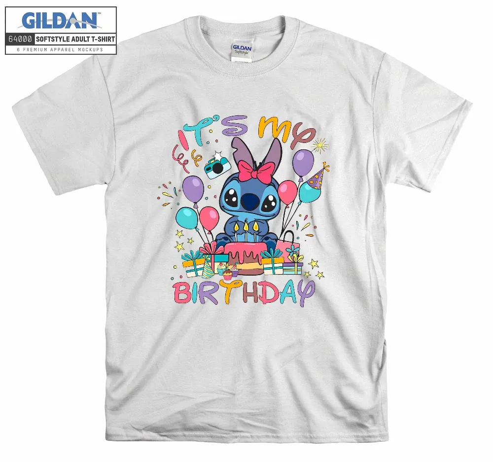 Inktee Store - Disney Stitch It'S My Birthday T-Shirt Image