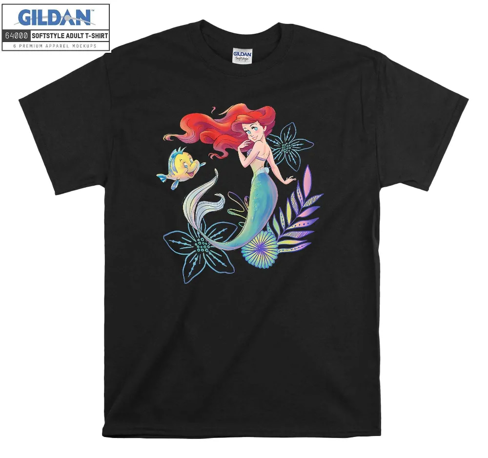 Inktee Store - Disney The Little Mermaid Ariel And Flounder T-Shirt Image