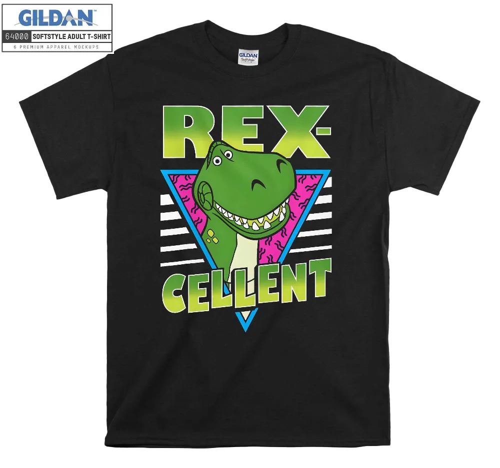 Inktee Store - Disney Toy Story 4 Retro Rex-Cellent Portrait T-Shirt Image