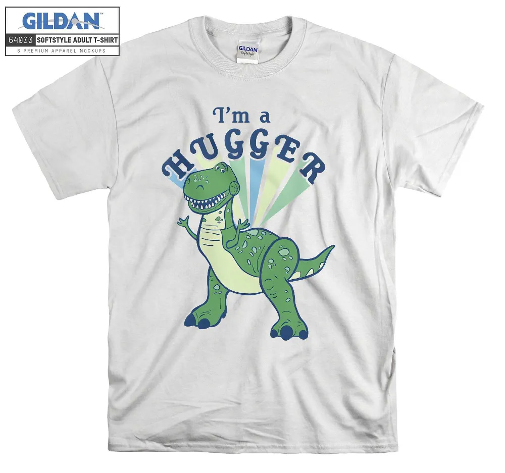 Inktee Store - Disney Toy Story 4 Rex I'M A Hugger Colorful T-Shirt Image