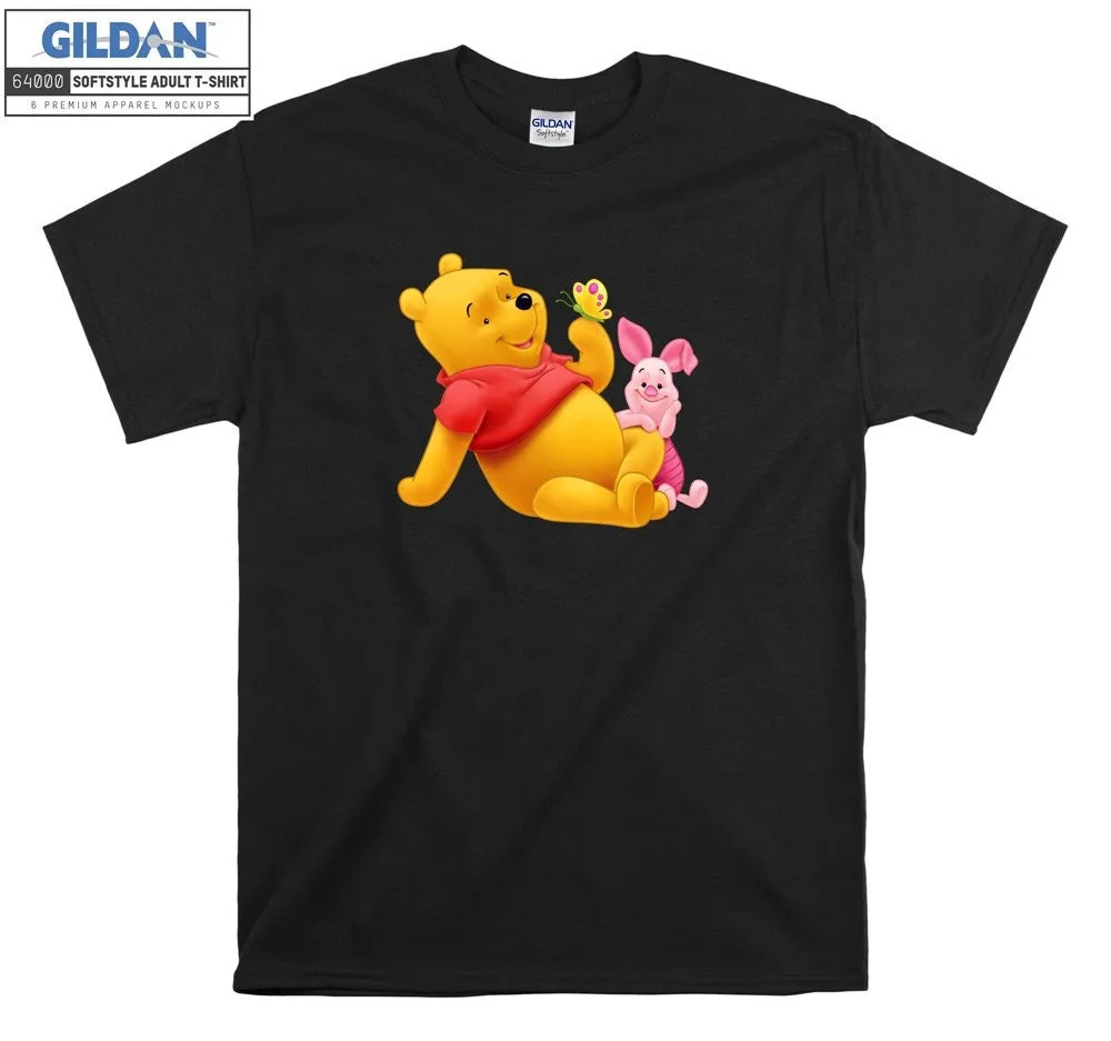 Inktee Store - Disney Winnie The Pooh Bear And Piglet T-Shirt Image