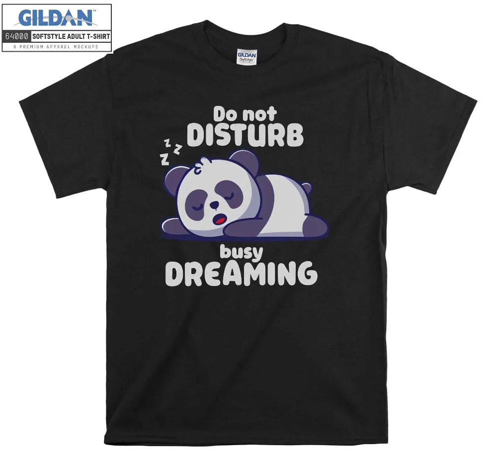 Inktee Store - Do Not Disturb Cute Panda T-Shirt Image