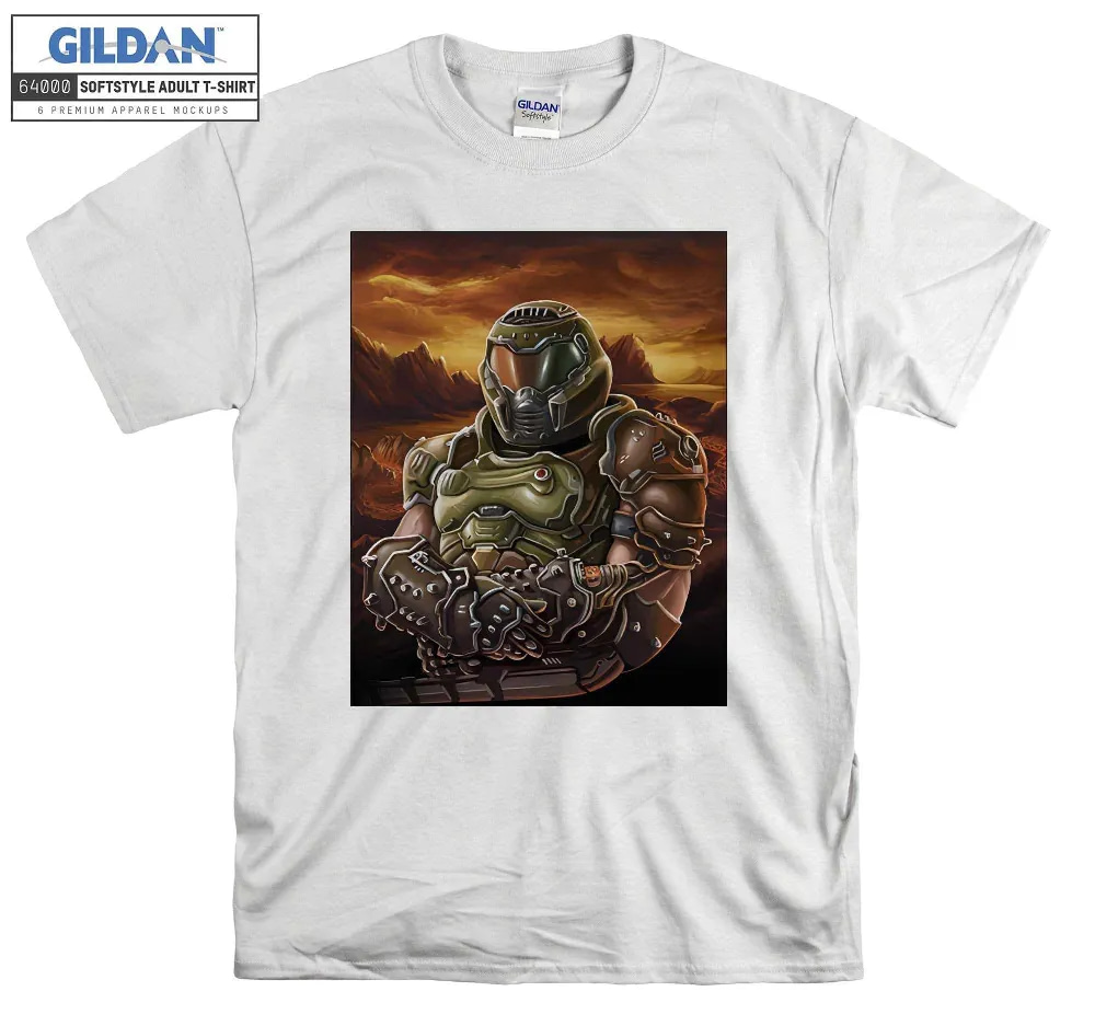 Inktee Store - Doomguy Painting Gaming T-Shirt Image