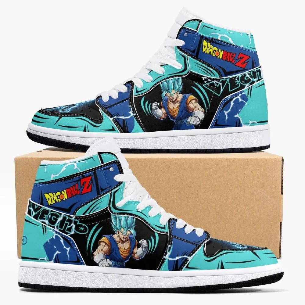 Inktee Store - Dragon Ball Super Dbz Vegito Saiyan Blue Custom Air Jordans Shoes Image