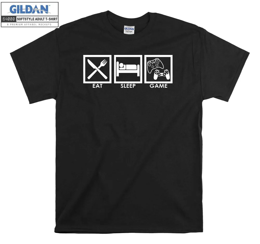 Inktee Store - Eat Sleep Gaming Funny Novelty T-Shirt Image