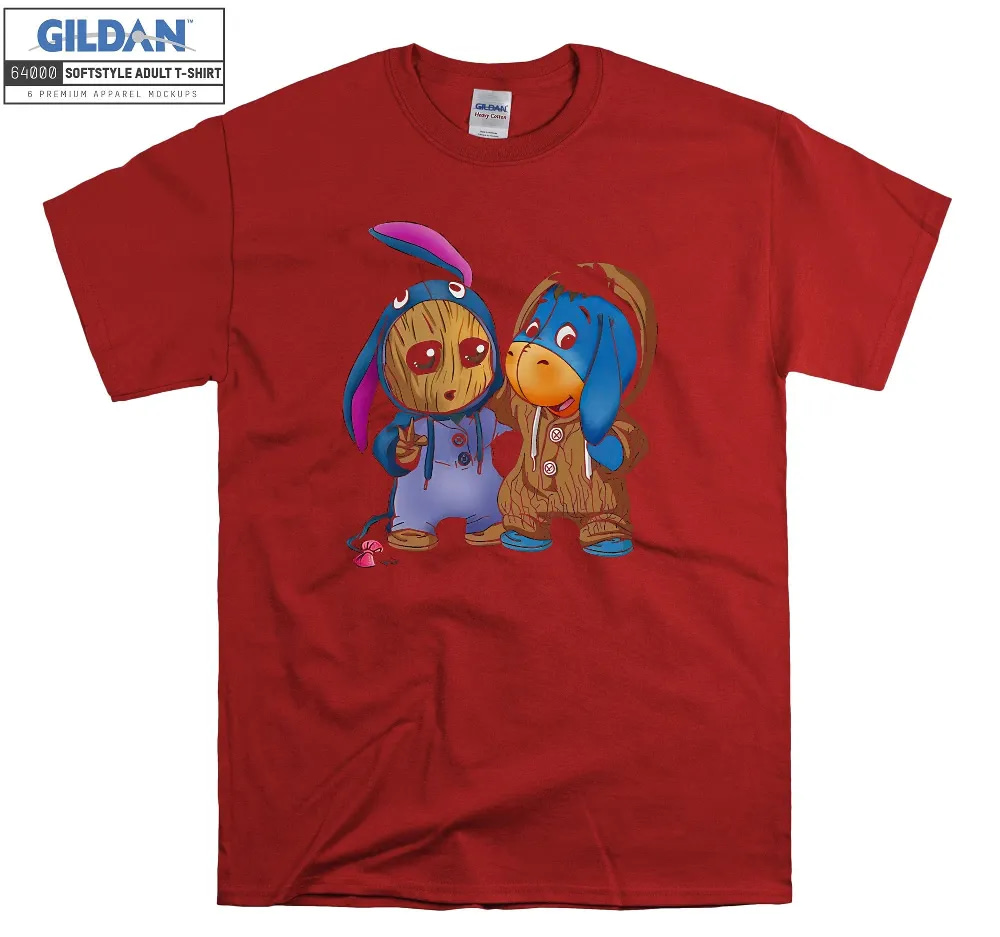 Inktee Store - Eeyore And Baby Groot Cute T-Shirt Image