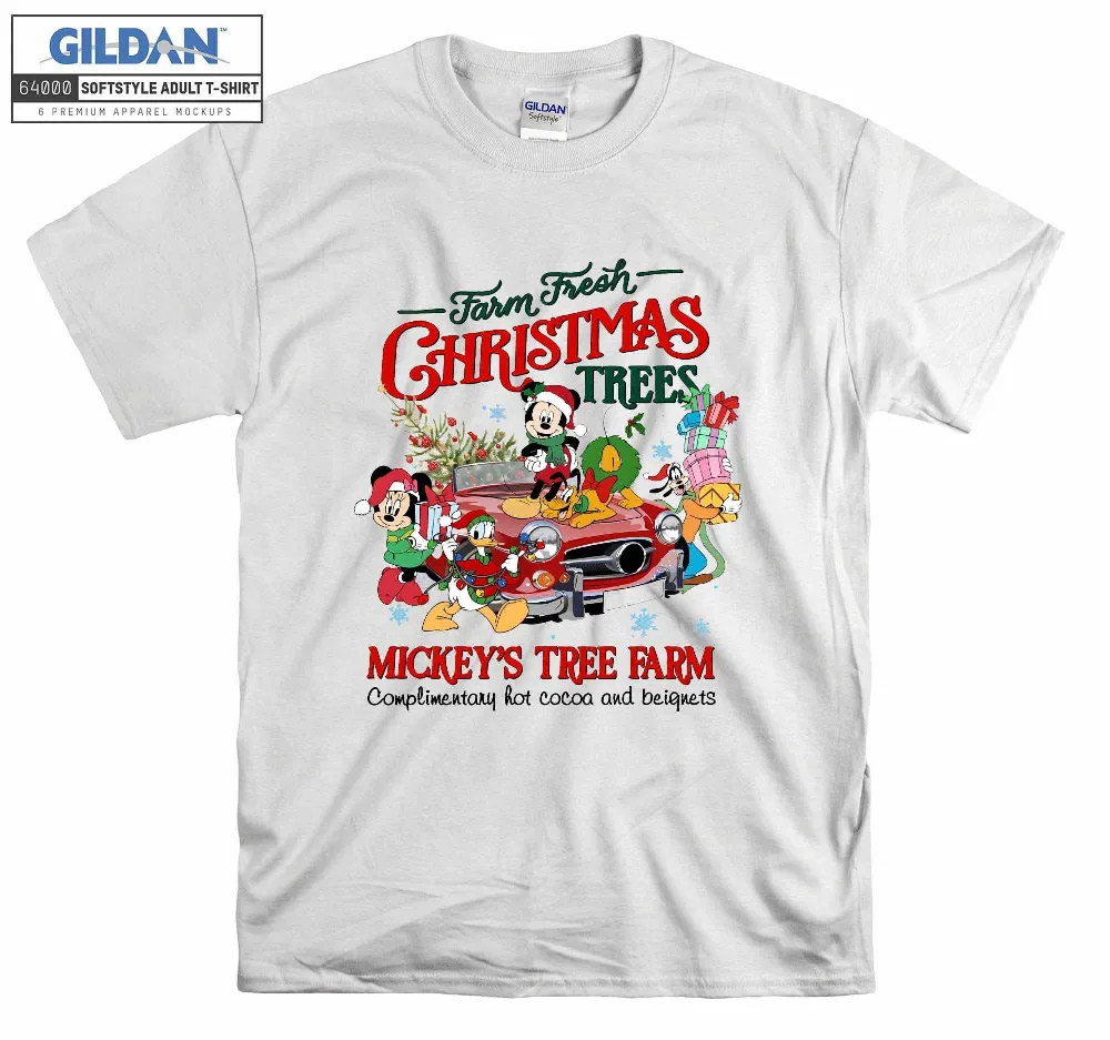 Inktee Store - Farm Fresh Disney Christmas Mickey'S Tree T-Shirt Image