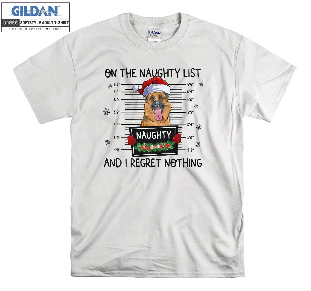 Inktee Store - German Shepherd On The Naughty List I Regret T-Shirt Image
