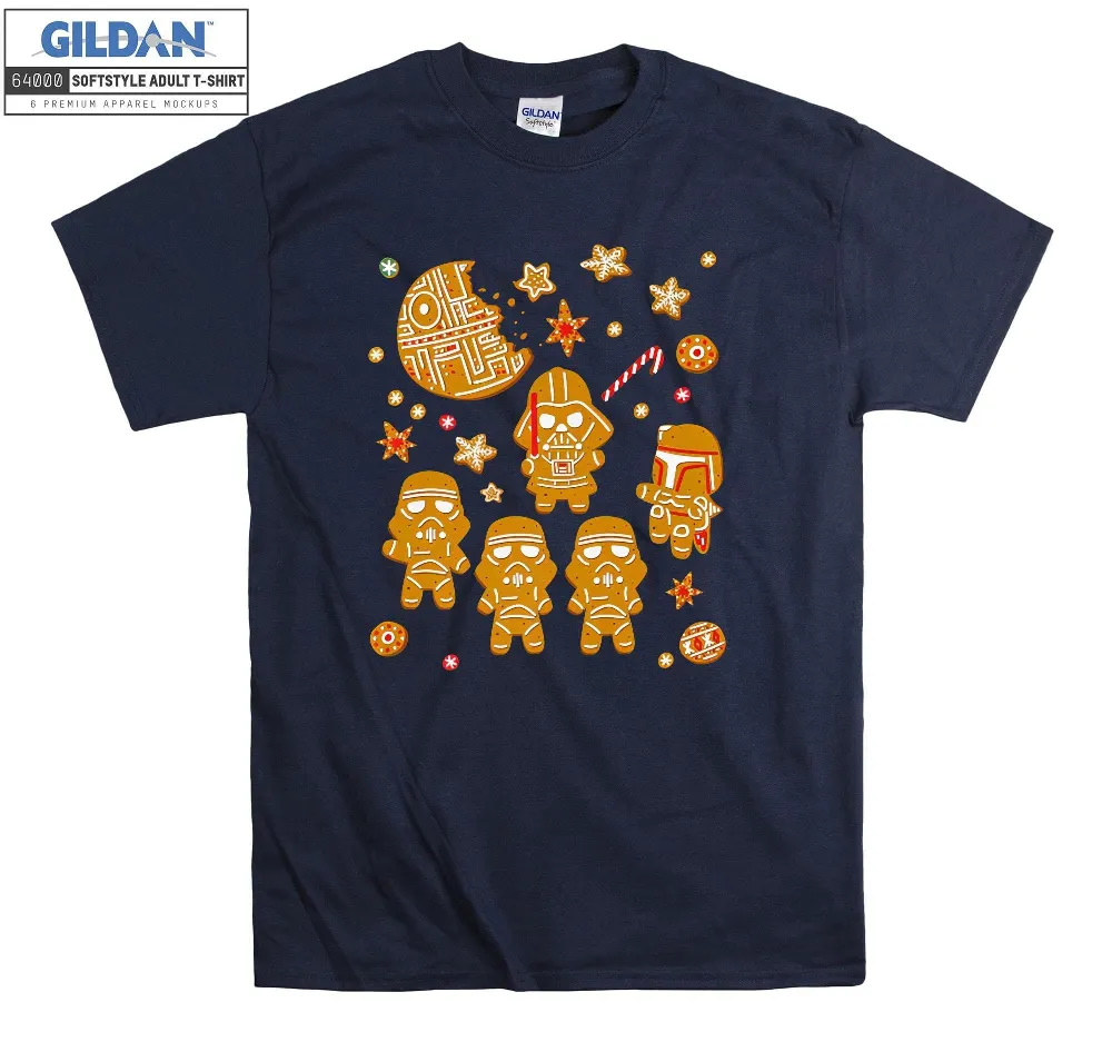 Inktee Store - Gingerbread Cookies Galactic Empire Christmas T-Shirt Image