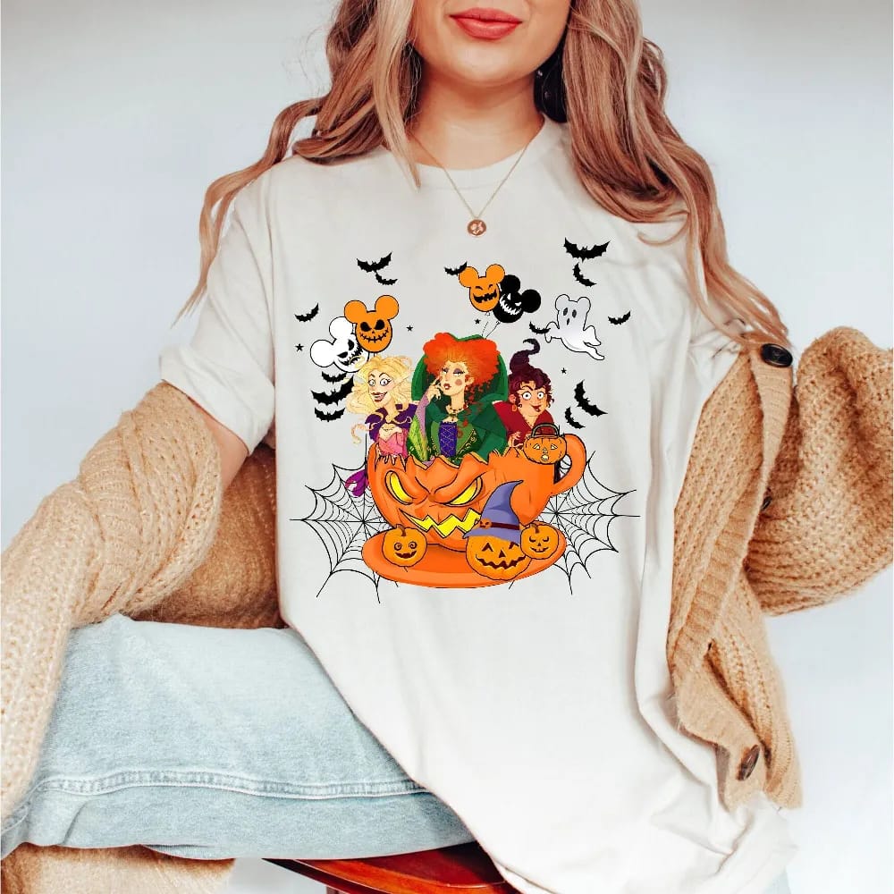 Inktee Store - Hocus Pocus Teacup Balloon Shirt - Hocus Pocus Shirt - Witch Sisters Shirt - Sanderson Sisters Shirt - Disney Halloween Shirt - Disney Witch Tee Image