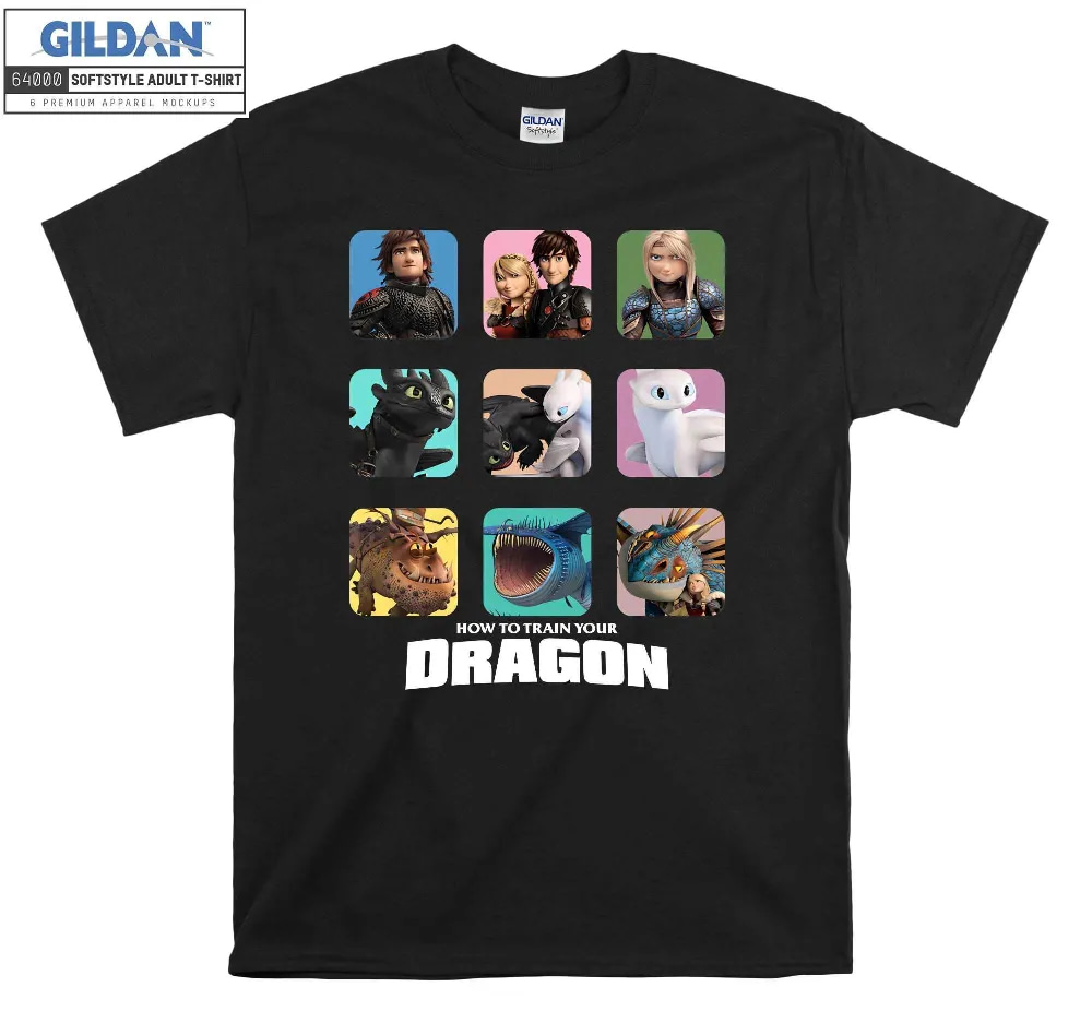 Inktee Store - How To Train Your Dragon Characters Toothless T-Shirt Image