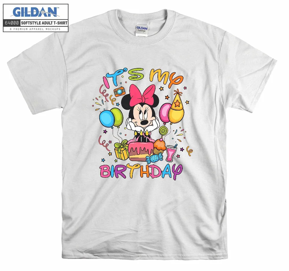 Inktee Store - It Is My Birthday Minnie Mouse T-Shirt Image