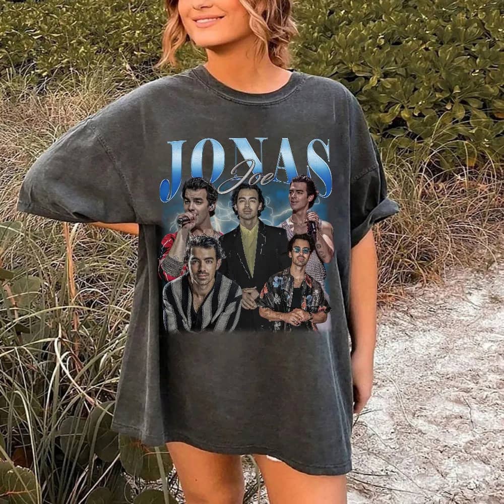 Inktee Store - Jonas Brothers Vintage Comfort Colors T-Shirt - Jonas Five Albums One Night Tour Shirt - Jonas Brothers 2023 Tour Shirt - Jonas 90'S Tee Image