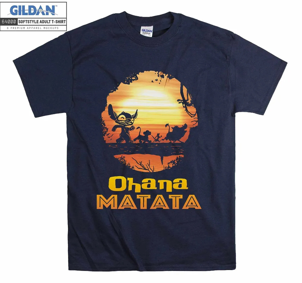 Inktee Store - Lilo &Amp; Stitch Ohana Hakuna Matata Funny Gift T-Shirt Image