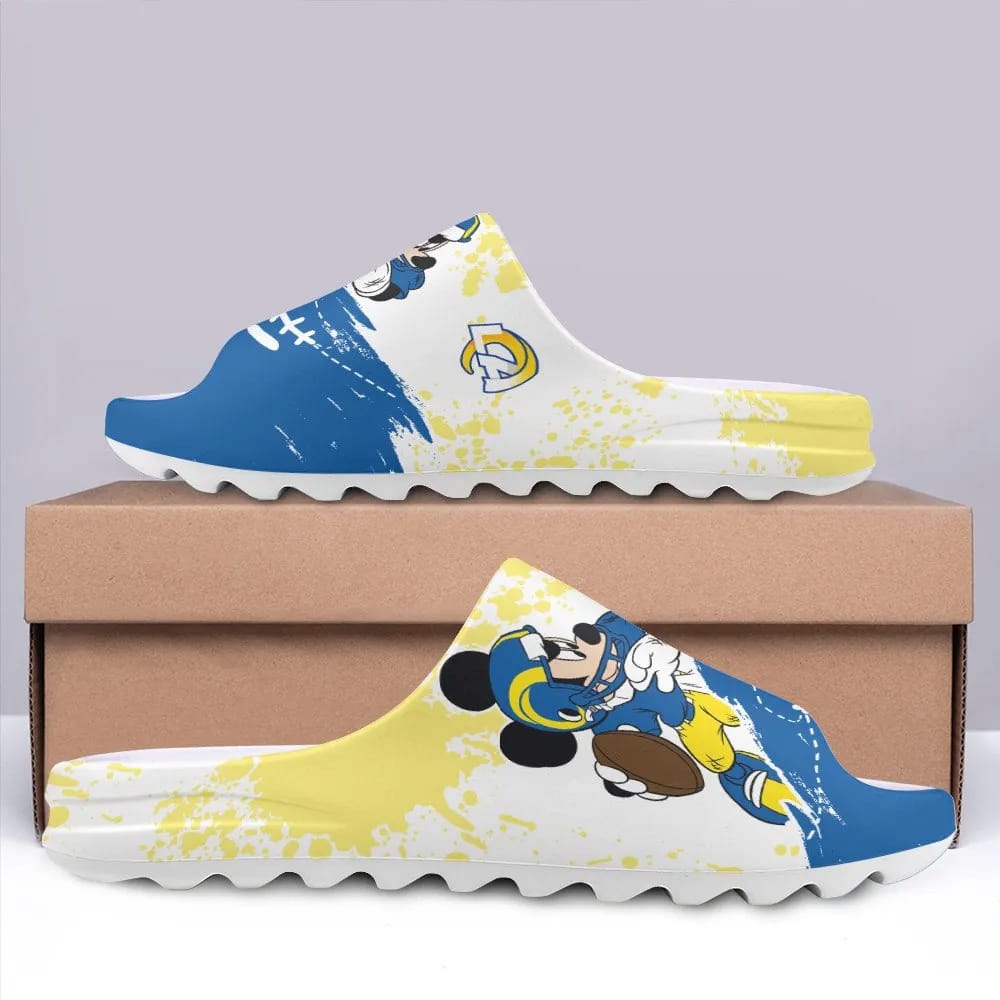 Inktee Store - Los Angeles Rams Yeezy Slippers Shoes Image