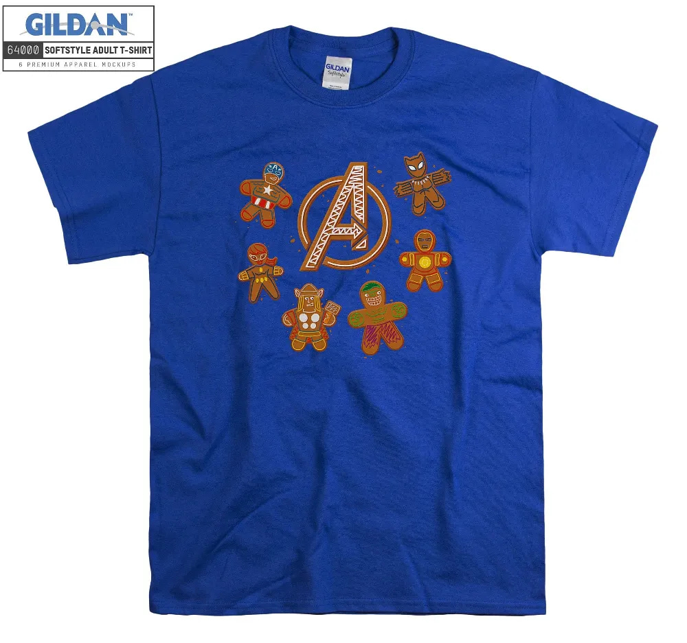 Inktee Store - Marvel Avengers Gingerbread Cookies Christmas T-Shirt Image