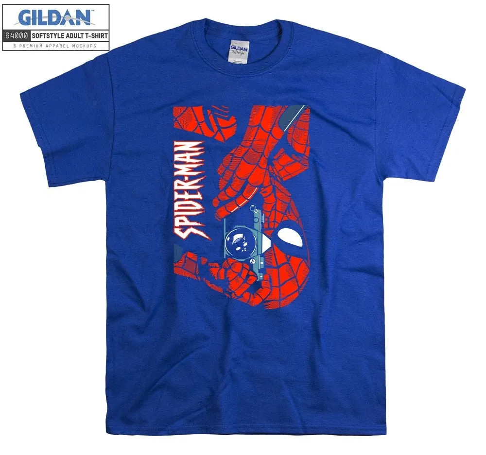 Inktee Store - Marvel Spider-Man Camera Photo T-Shirt Image