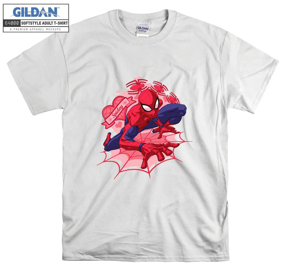 Inktee Store - Marvel Spider-Man Hearts Valentine'S Day T-Shirt Image