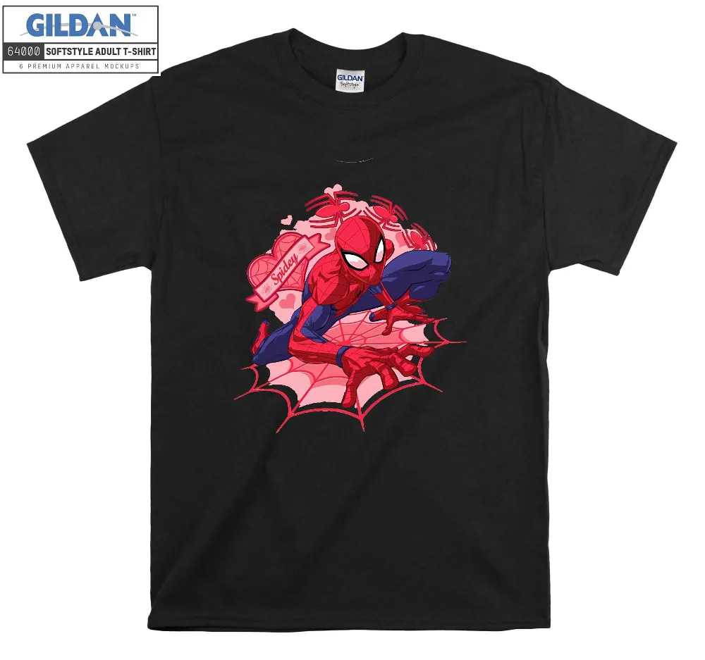 Inktee Store - Marvel Spider-Man Hearts Valentine'S Day T-Shirt Image
