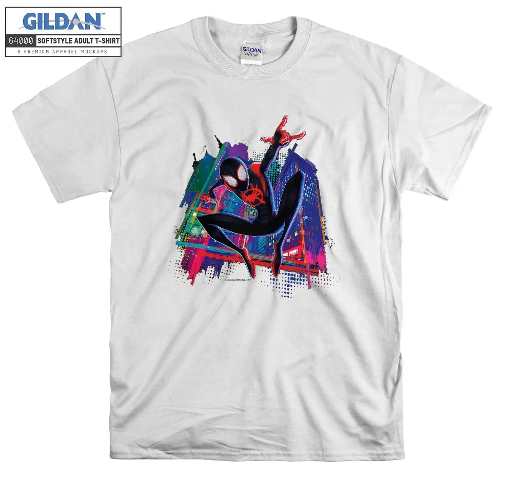 Inktee Store - Marvel Spider-Man Miles Morales Graffiti T-Shirt Image