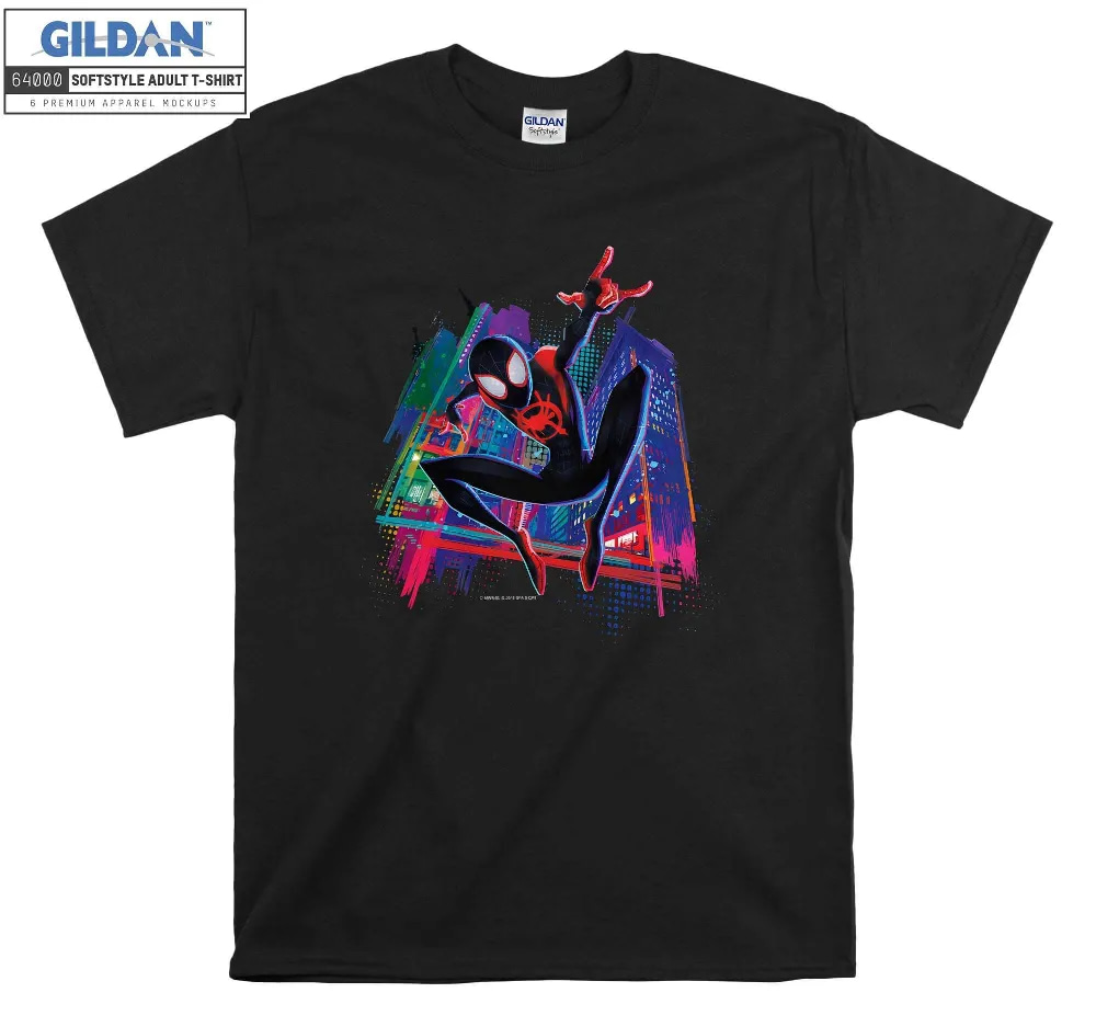 Inktee Store - Marvel Spider-Man Miles Morales Graffiti T-Shirt Image