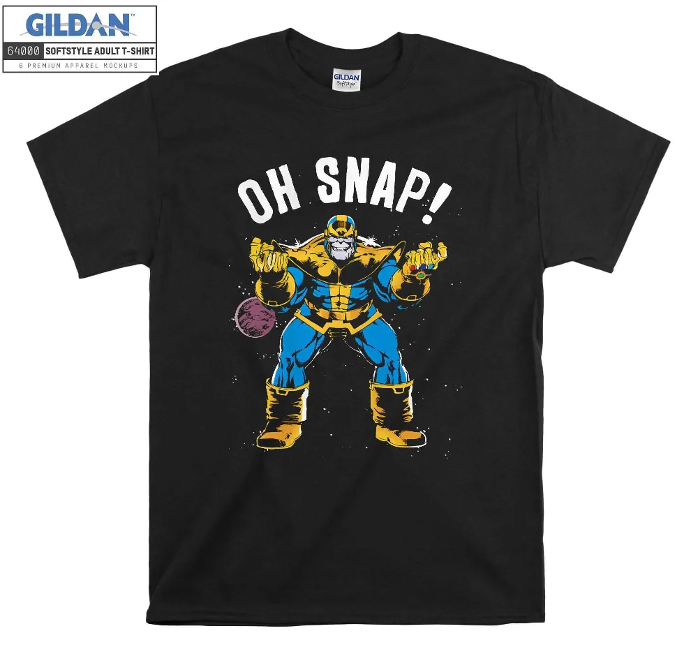 Inktee Store - Marvel Thanos Space Oh Snap! Retro Comic T-Shirt Image