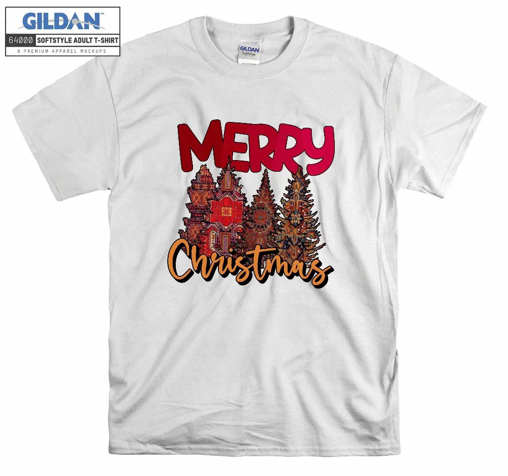 Inktee Store - Merry Christmas Tree Xmas Gift T-Shirt Image