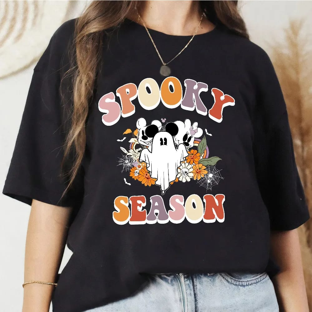 Inktee Store - Mickey Ghost Spooky Season Shirt - Mickey Boo Halloween Shirt - Pumpkin Mickey - Disney Spooky Shirt - Disney Halloween Shirt - Disney Matching Image