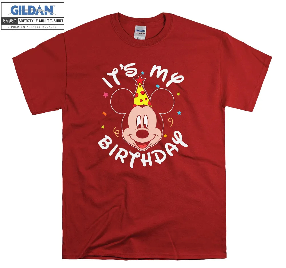 Inktee Store - Mickey Mouse It'S My Birthday T-Shirt Image