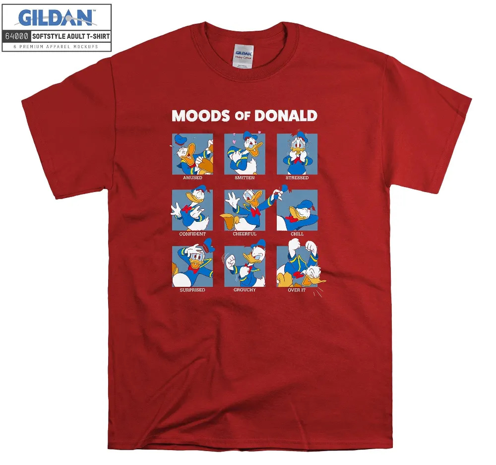 Inktee Store - Moods Of Donald Duck Funny Face T-Shirt Image