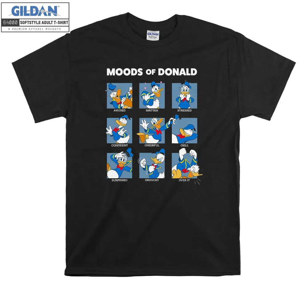 Inktee Store - Moods Of Donald Duck Funny Face T-Shirt Image