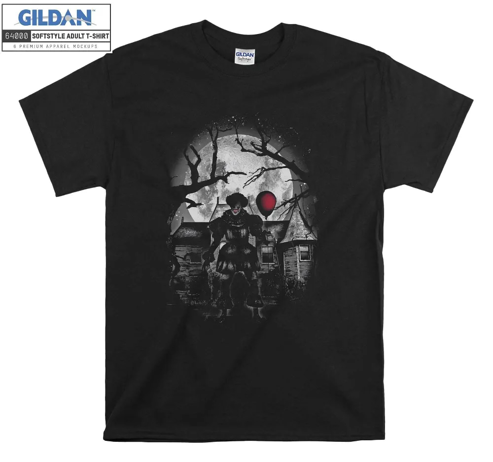 Inktee Store - Moonlight Clown Halloween T-Shirt Image