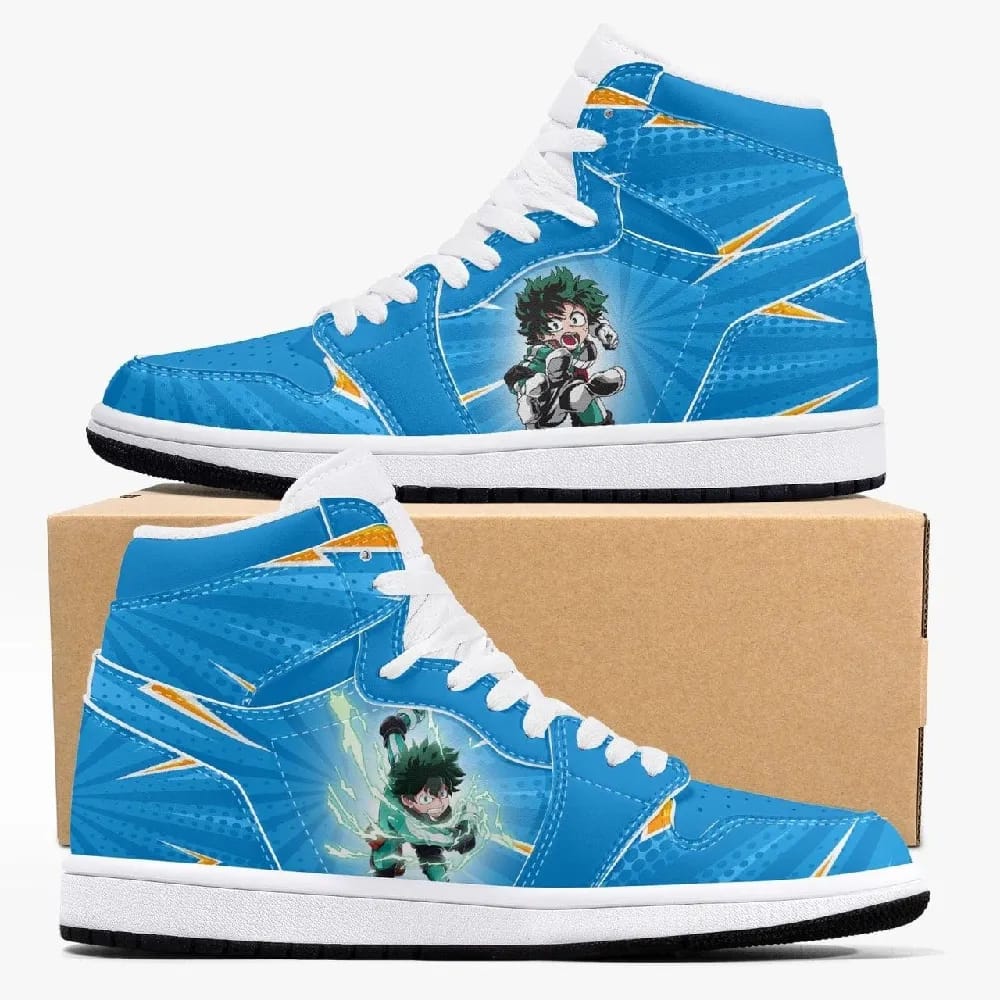 Inktee Store - My Hero Academia Deku Comic Style Custom Air Jordans Shoes Image